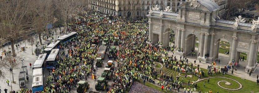 El sector ganadero y agrícola toma España