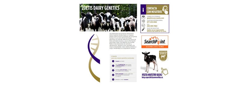CLARIFIDE® Plus presenta su portal web www.zoetis.es/genetics