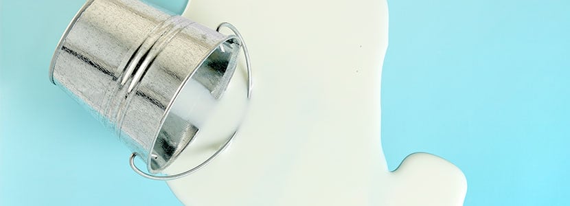 Producción de leche en Gran Bretaña durante la crisis