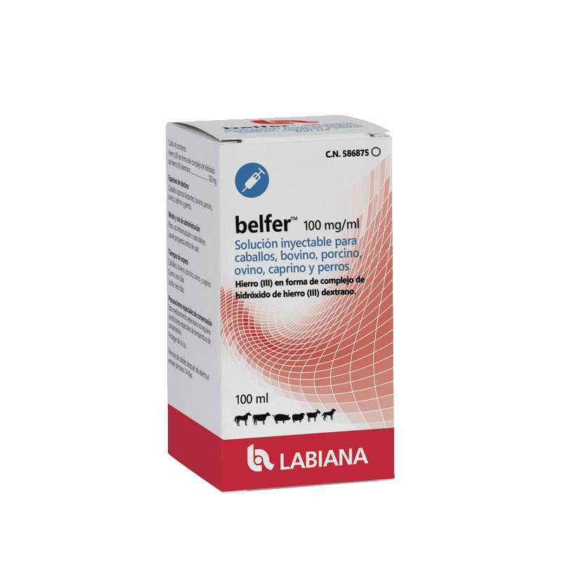 Belfer 100 mg/ ml Hierro (III) en solución inyectable de Labiana