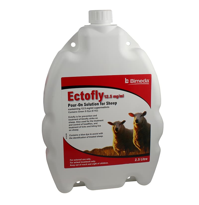 ECTOFLY 12,5 mg/ml, solución para unción dorsal continua para ovino