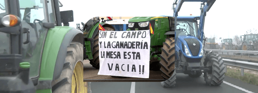 Agricultores y ganaderos colapsan las principales carreteras de España