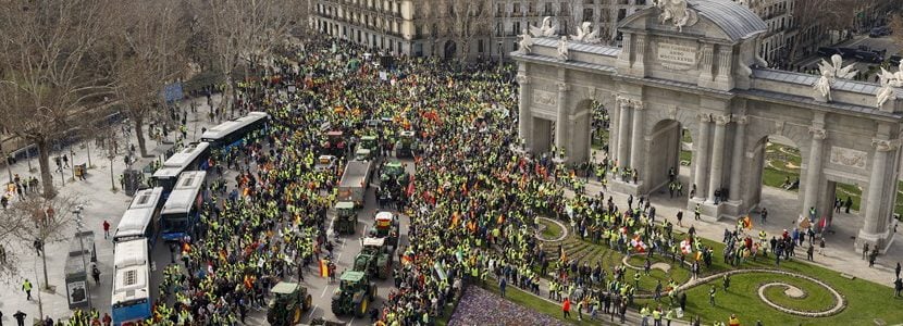 El sector ganadero y agrícola toma España