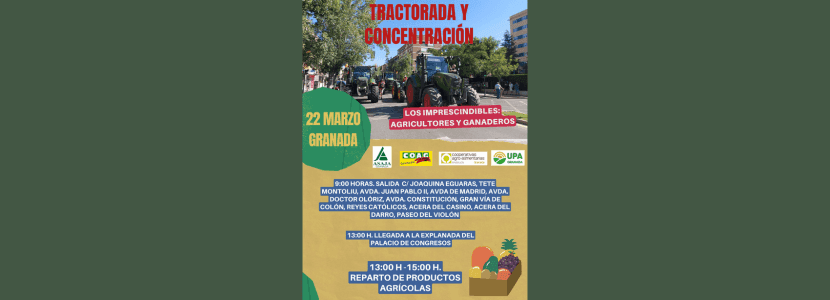 Autorizada la tractorada de Granada del 22 de marzo