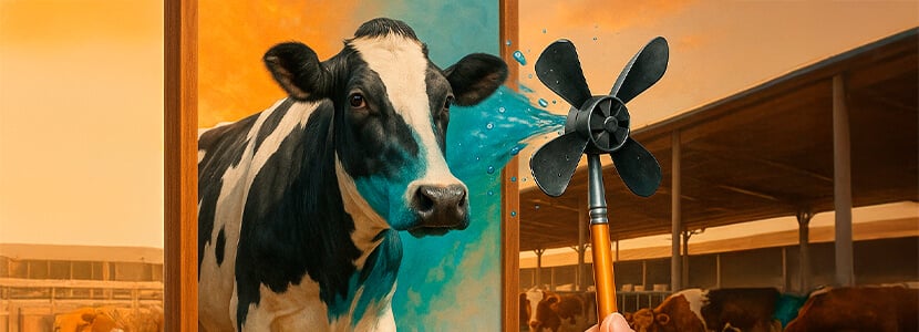 El arte de enfriar a las vacas: la ciencia detrás de la humectación y ventilación forzada