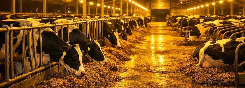 La luz amarilla nocturna mejora la producción, salud y fertilidad en vacas lecheras
